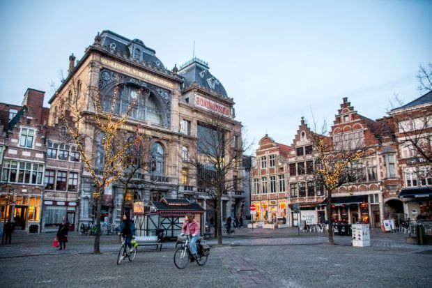 Visiting Vrijdagmarkt is one of the fun things to do in Ghent Belgium