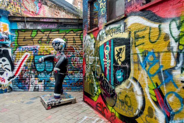 Seeing street art and graffiti alley -- Werregarenstraat -- is one of the fun Ghent things to do