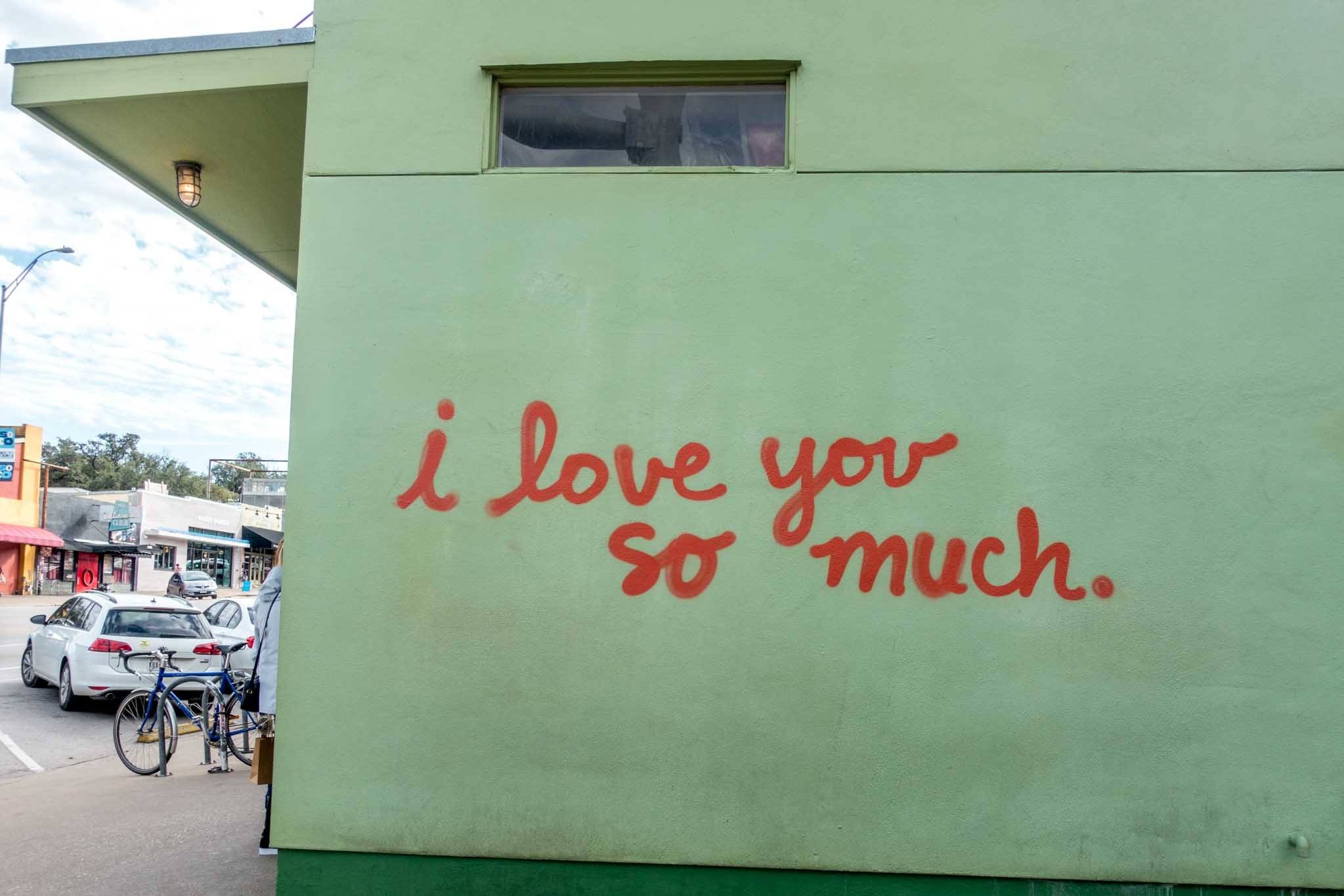"I love you so much" mural