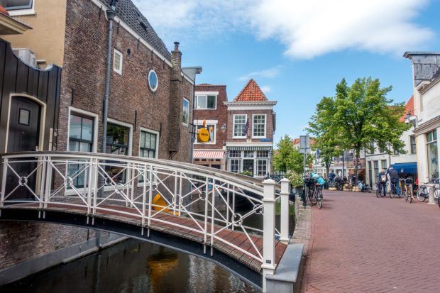 One of the picturesque streets in Gouda town