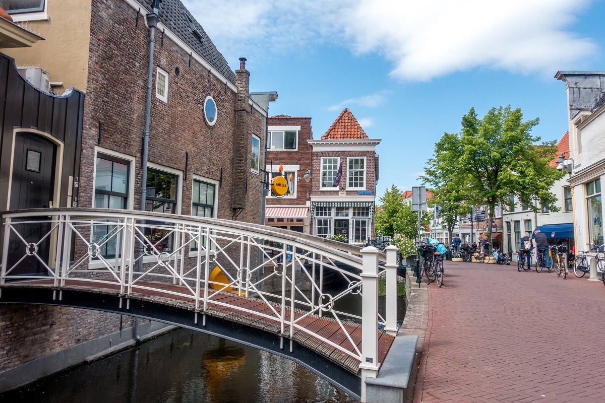 One of the picturesque streets in Gouda town