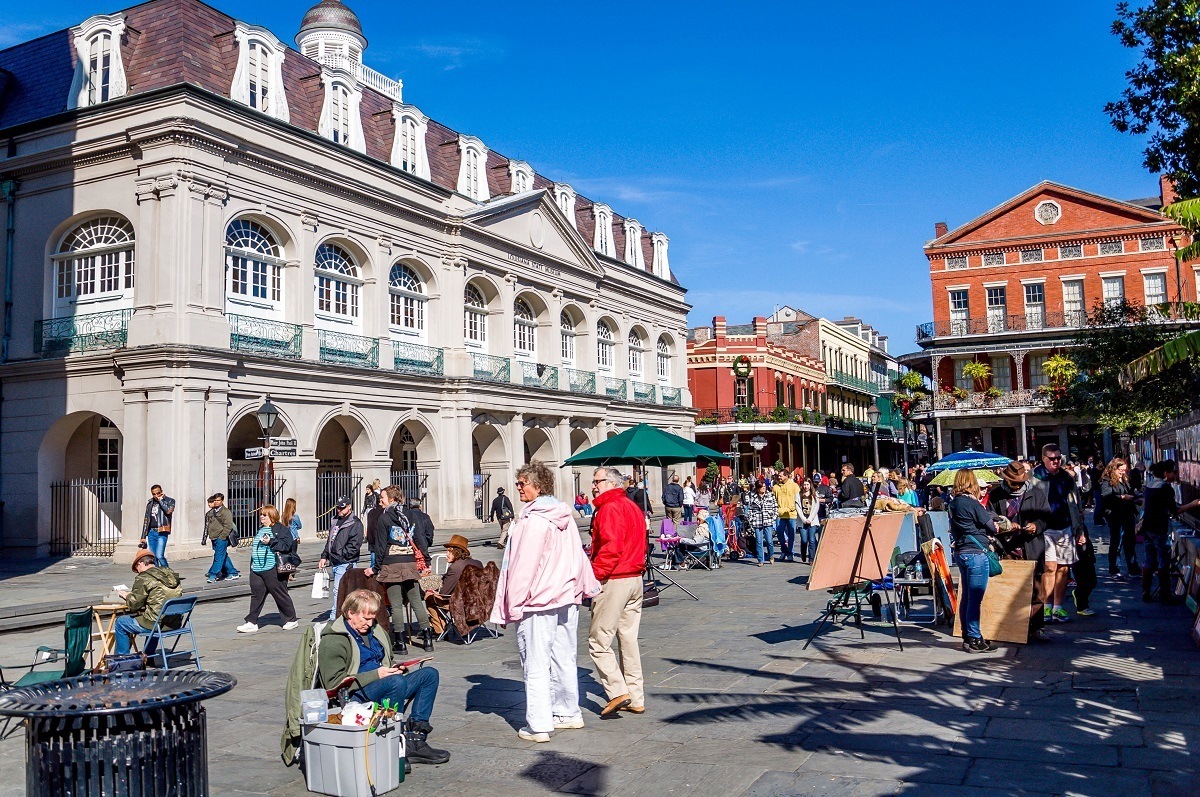 People in Jackson Square