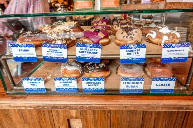 Some of the unusual and excellent donuts on display at District Donuts. A stop here should be part of your New Orleans 3 day itinerary.