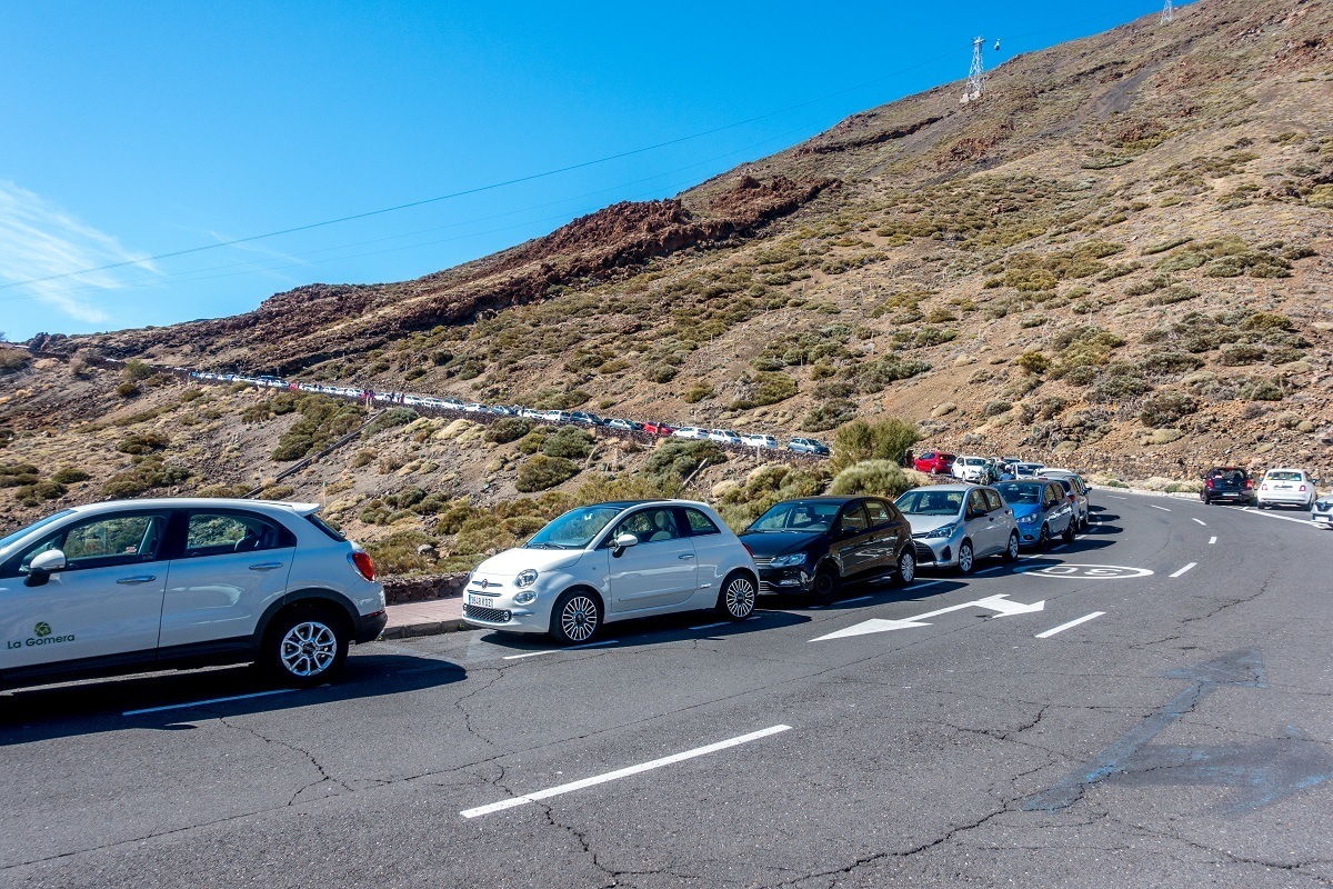 The one challenge do doing your own Mount Teide tour is the limited amount of parking at the Tenerife cable car lower station.
