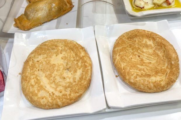 Tortilla -- an egg-based dish that can include potatoes, salted cod, or other ingredients-- is one of the best tapas in San Sebastian, Spain