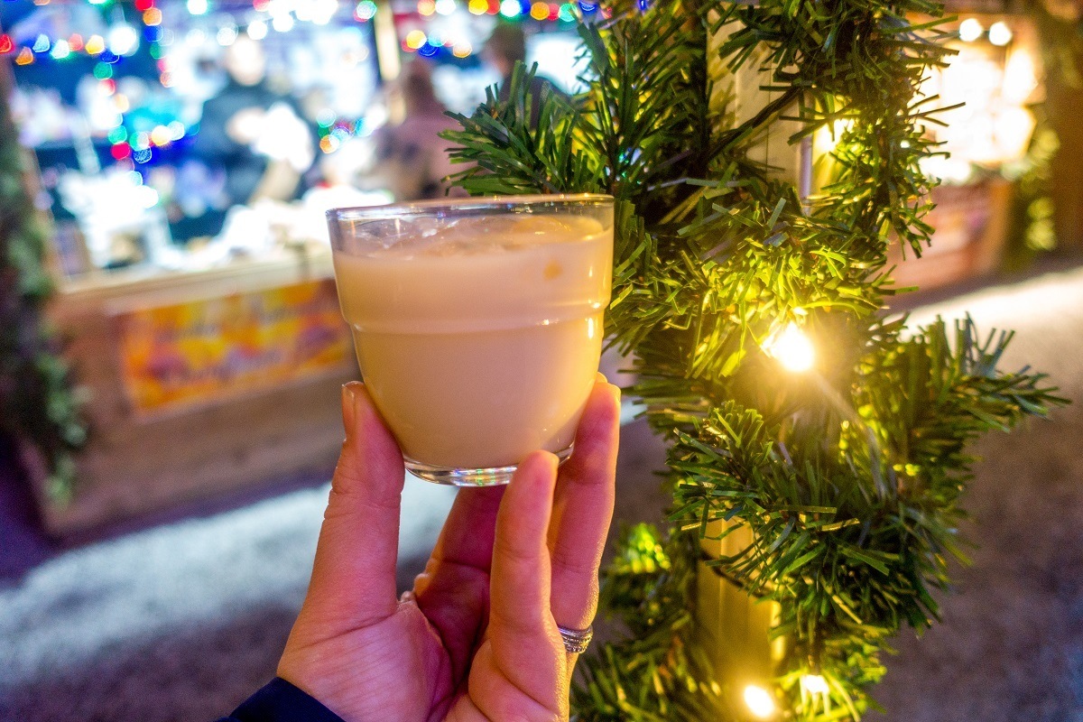 Glass of Peket, a fruit brandy
