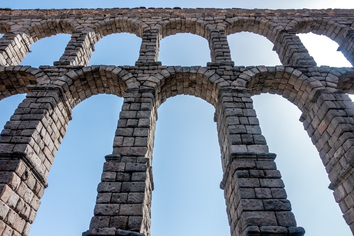 The massive Roman aqueduct is what to see in Segovia Spain