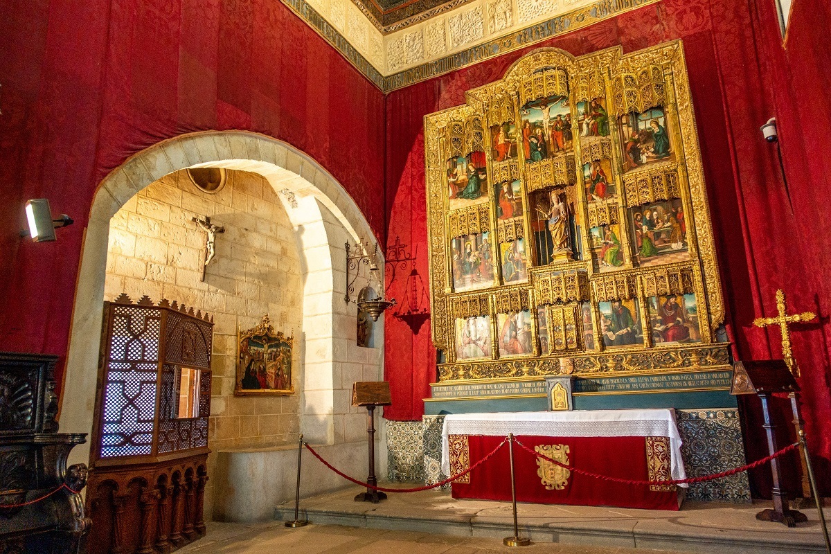 The chapel inside the Segovia castle, aka the Alcazar of Segovia