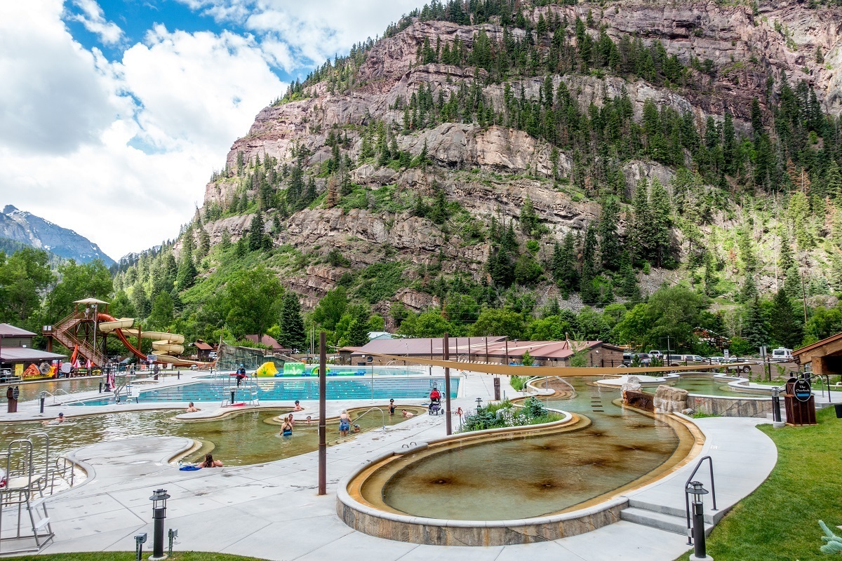 The Ouray hot springs pool in Ouray, Colorado.