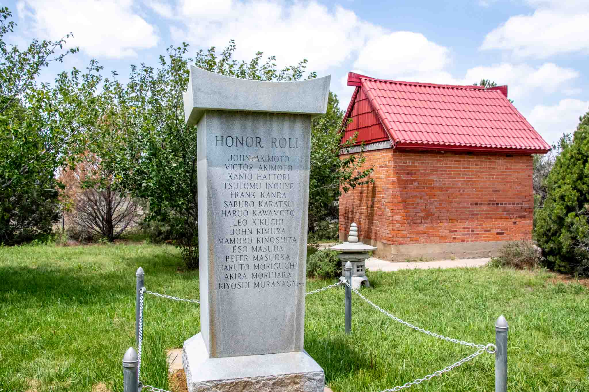 The memorial and shrine in the camp cemetery