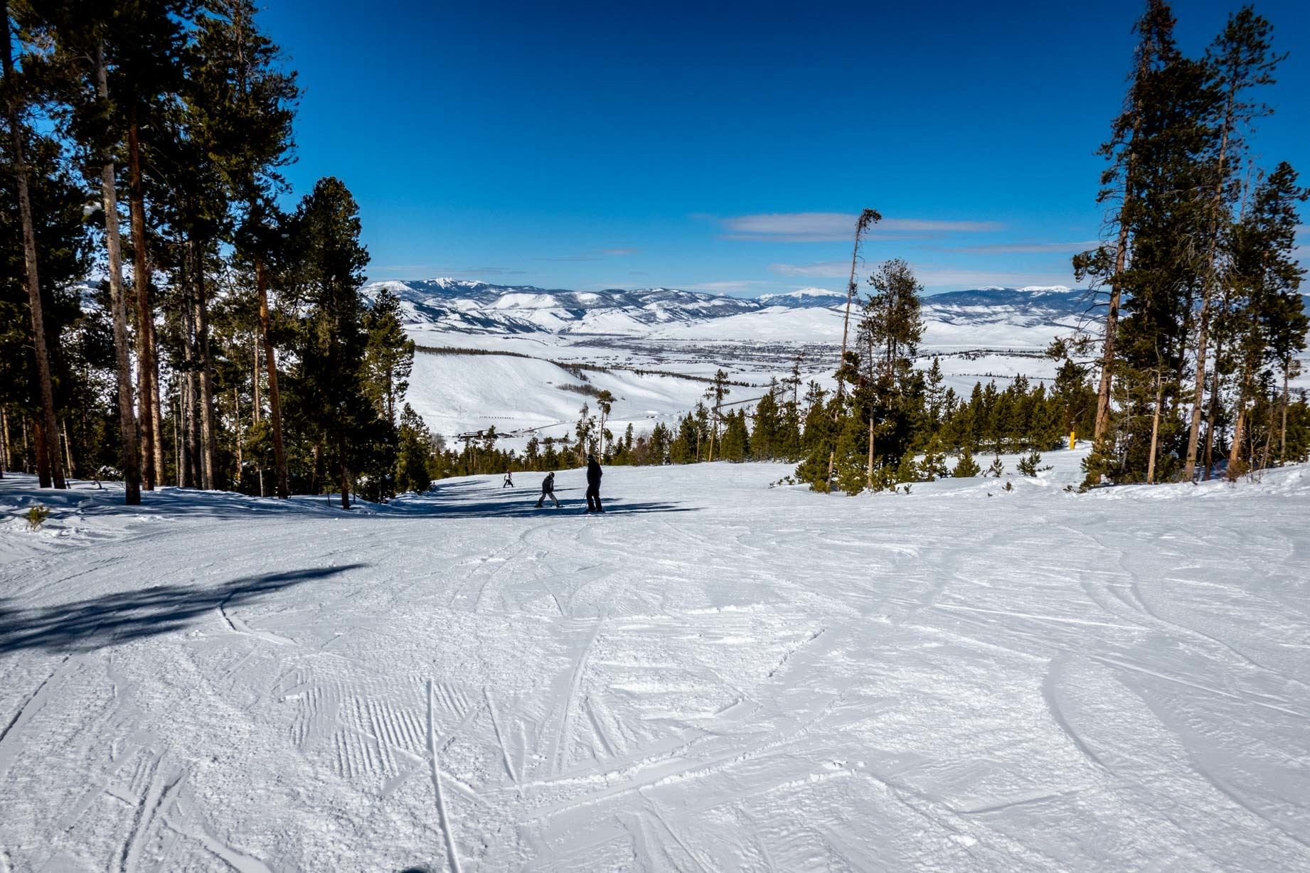 View down a ski run at Granby Mountain Ranch ski area