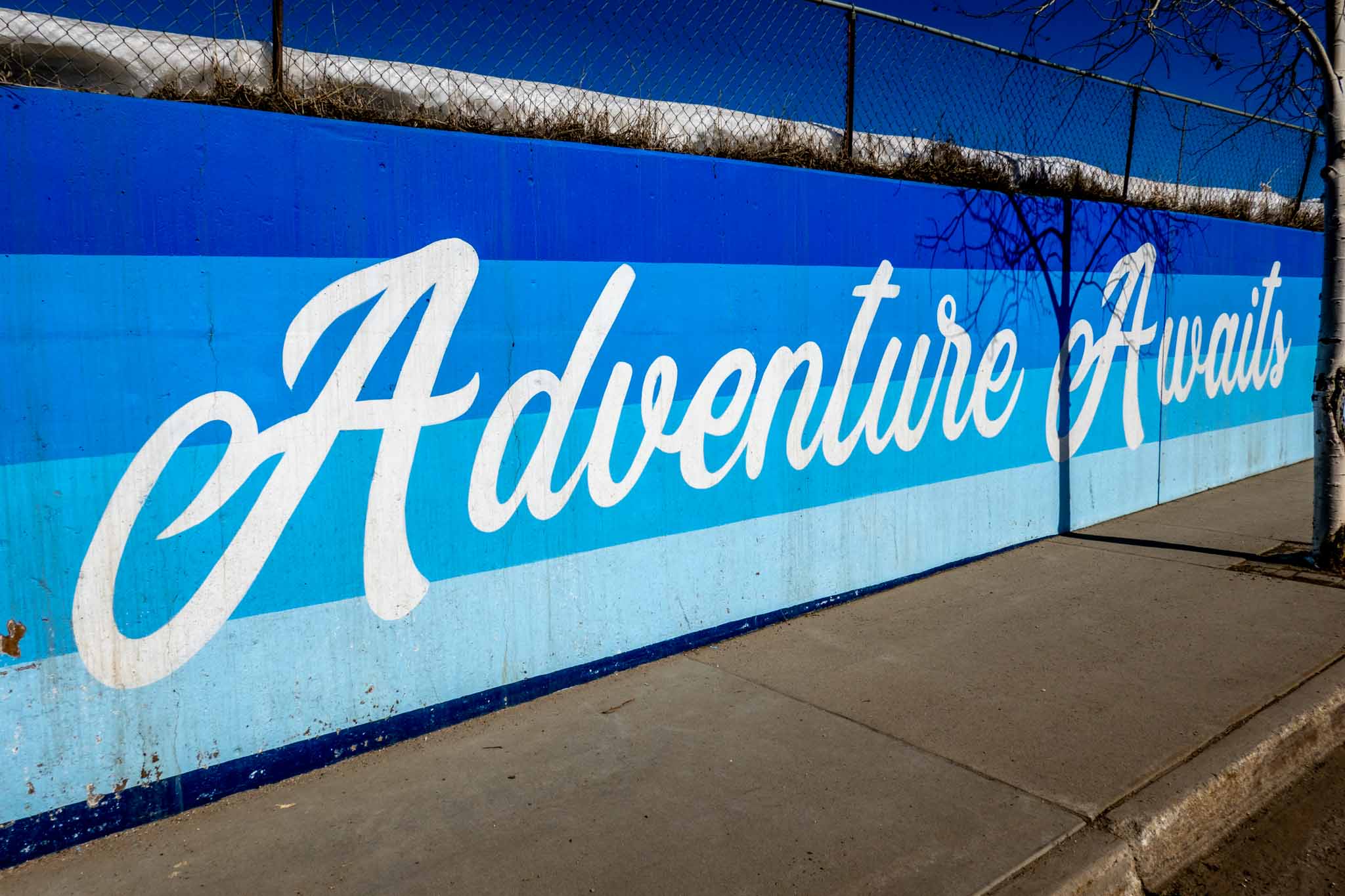 Mural reading Adventure Awaits in Granby, Colorado